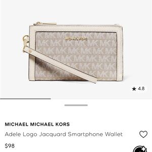 Michael Kors MK monogram wrist wallet